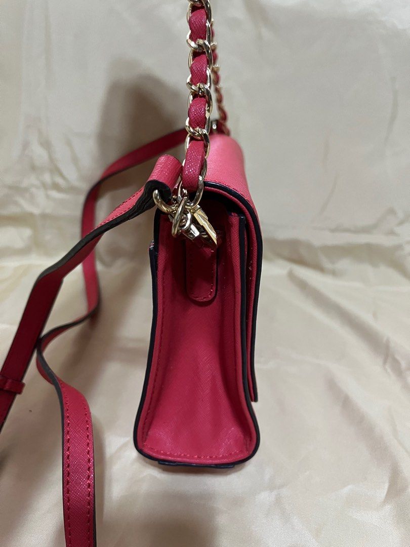 SALE SISLEY TWO-WAY RED BAG (Category: Cross-body Bags) located in Lucena. Submitted by unnieskollegsyeononlineshop (Listing ID 1323617070, Image 3). Description: Preloved. Like new. Length - 24 cms. Height - 15 cms. Width - 4 cms. .