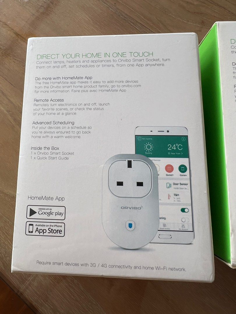 Smart plug (Category: Home Improvement Tools & Accessories) located in Singapore. Submitted by Lettinggo (Listing ID 1323521546, Image 3). Description: Smart Socket/Outlet One of the wrapper was removed but inside brand new. Price quoted is for both. Non negotiable..
