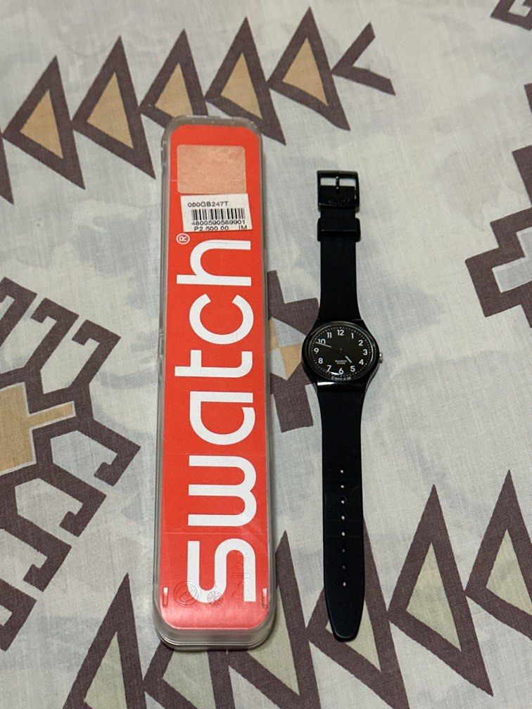 Swatch Black Suit GB247T Women s Fashion Watches Accessories Watches on Carousell