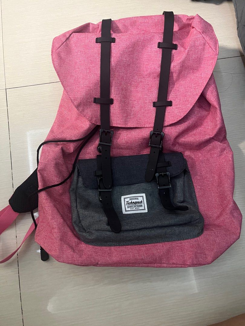 TECHNOPACK BACKPACK PINK (Category: Backpacks) located in General Trias. Submitted by chinnydeclutters (Listing ID 1323541967, Image 1). Description: - Spacious bag - Big backpack - Used 3x only RFS: Decluttering.