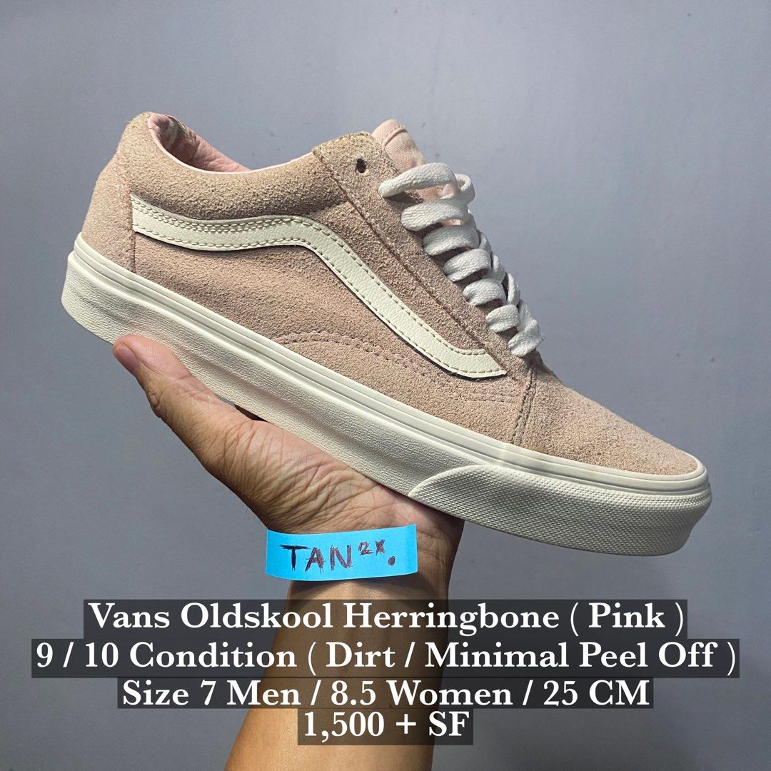 Vans herringbone pink cheap