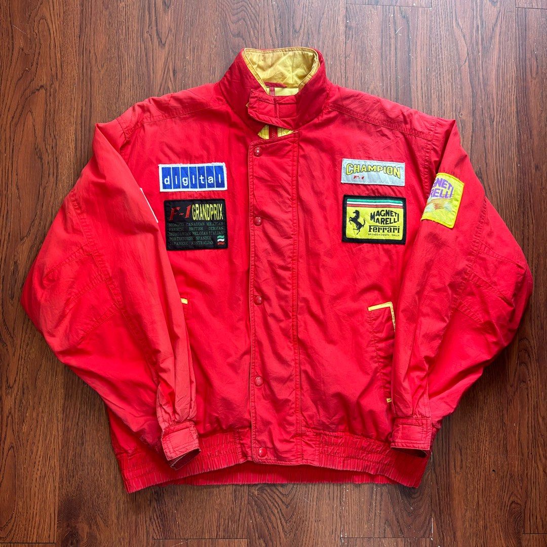 Vintage Magneti Marelli Ferrari Racing Bomber Jacket Men s Fashion Coats Jackets and Outerwear on Carousell
