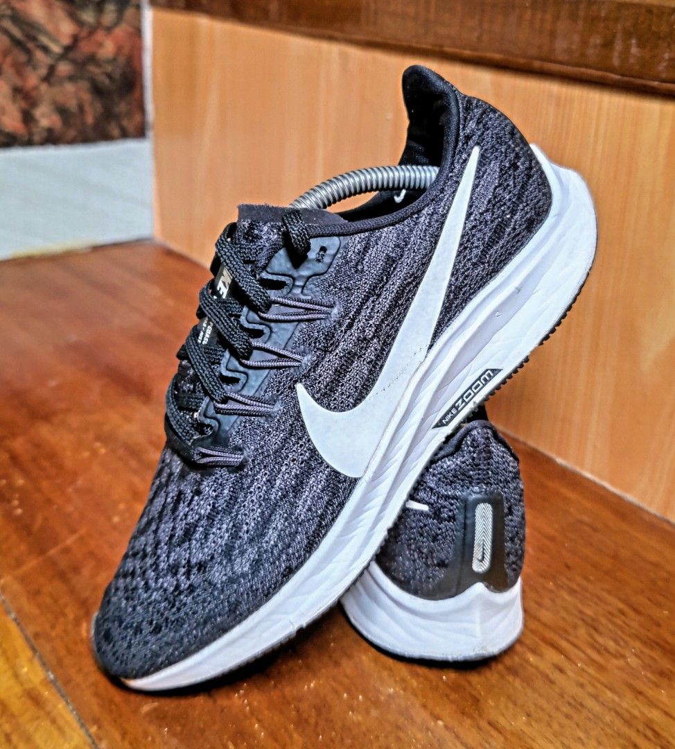 Women s Nike Air Zoom Pegasus 36 Black White Thunder Grey size 36 Women s Fashion Footwear Sneakers on Carousell