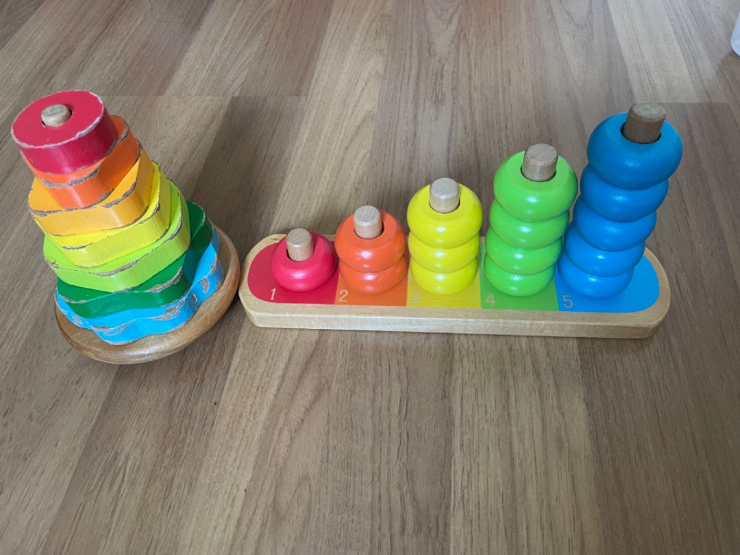 Wooden geometry stack. RM 15. COUNTING BEADS SOLD, Hobbies & Toys, Toys ...