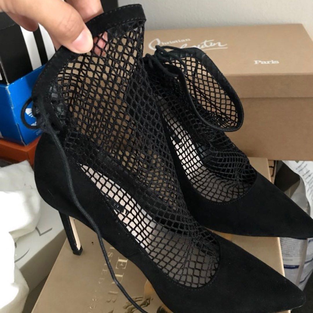 Zara Fishnet Heels Stilleto
