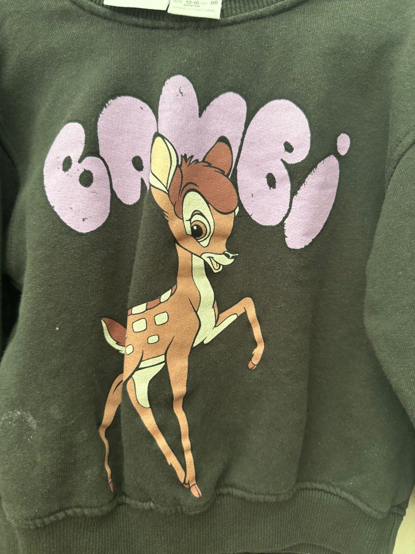 Zara disney bambi sweatshirt on sale