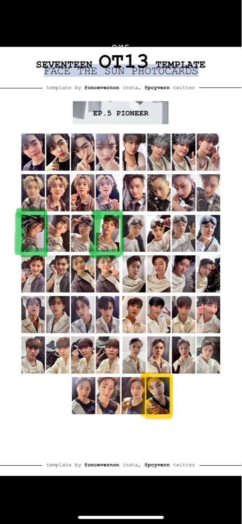 換] seventeen face the sun 正規四ep5 小卡明信片, 玩具收藏品, 偶像