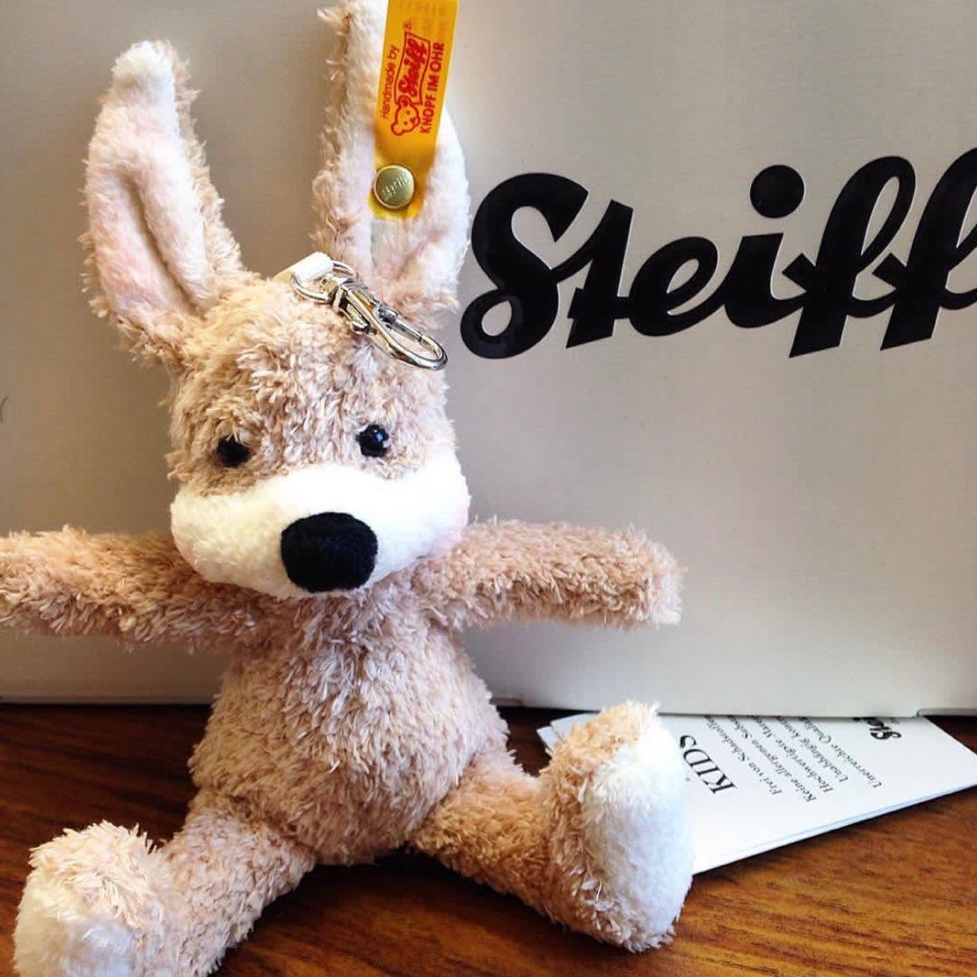 STEIFF Mr. Cupcake Rabbit Soft Toy Keychain Bag Charm 13cm