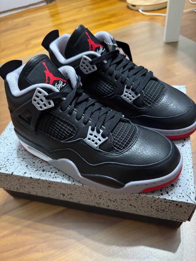 Air Jordan 4 Bred Reimagined Men s Fashion Footwear Sneakers on Carousell