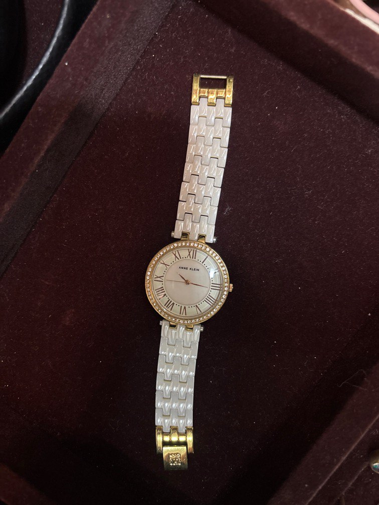 Anne klein pink ceramic watch outlet