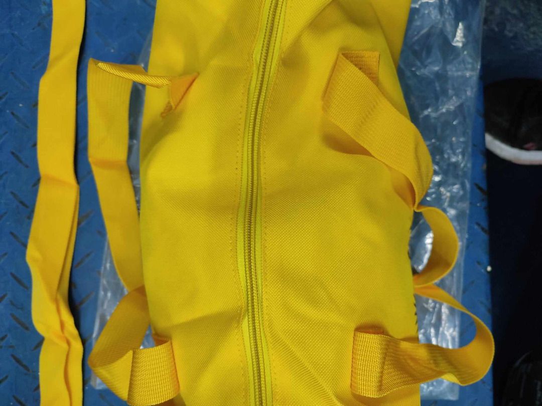 Annessa Mini Duffle Bag (Yellow) (Category: Beach Bags) located in Quezon City. Submitted by surprisecloset (Listing ID 1328256260, Image 3). Description: "- 33 CM x 8 CM - Water Proof Interior - With Adjustable Long Strap (105 CM max length) - Brand New/Not used - 2 available Lalamove or pick-up from UP Teacher's Village or Robinson's Magnolia mall.