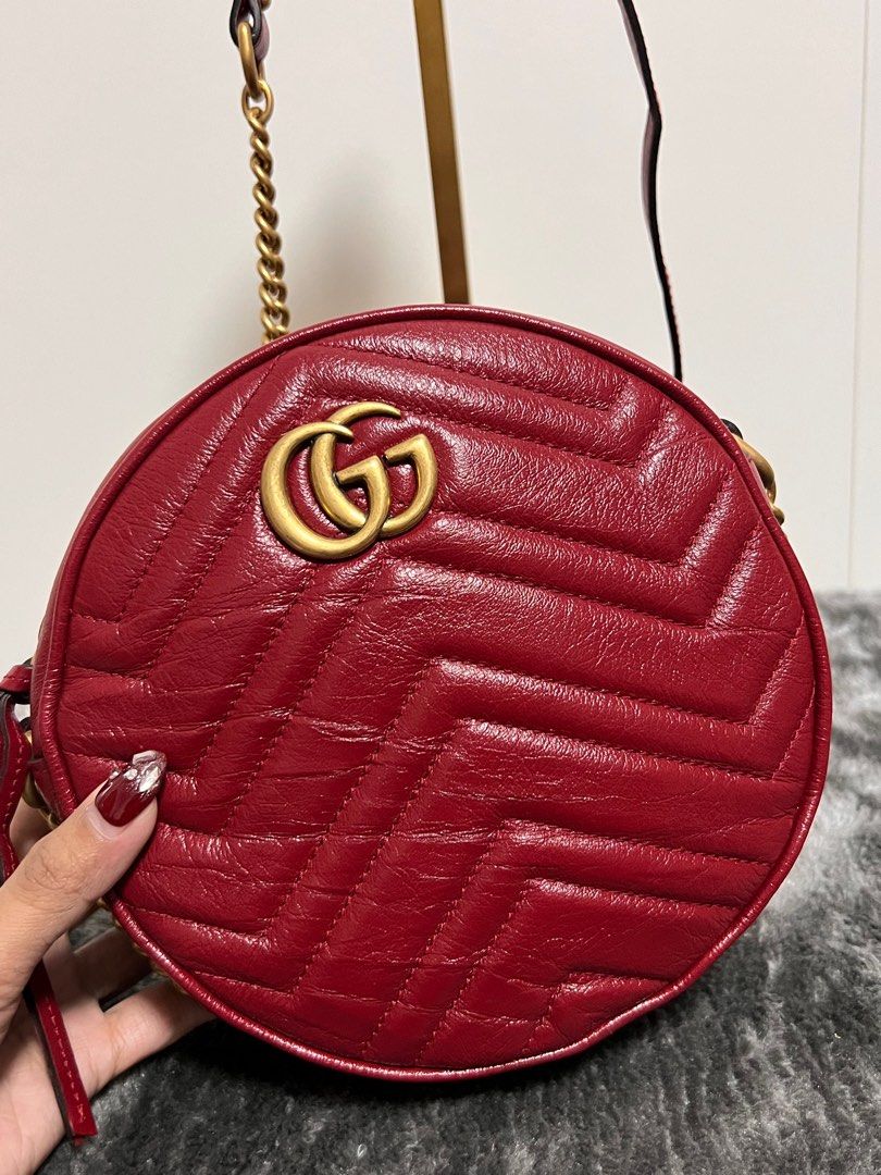 Brandnew Gucci Marmont round bag Luxury Bags Wallets on Carousell