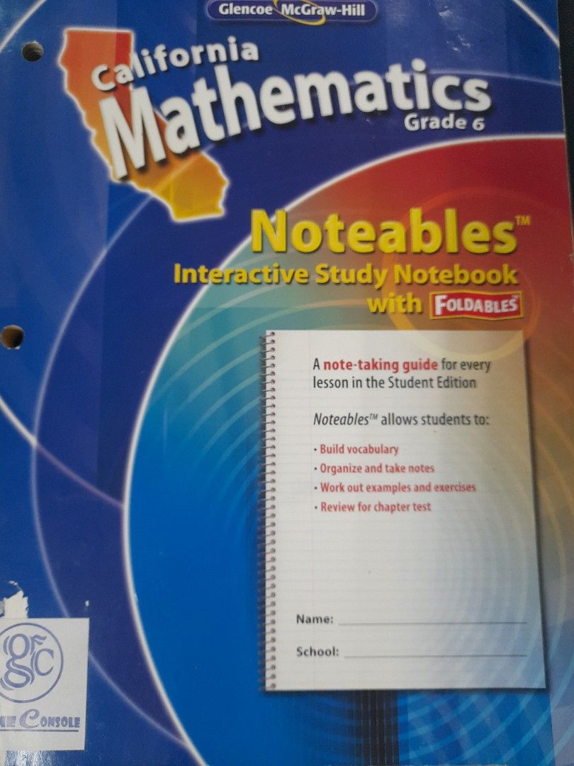 California Mathematics Grade 6 (Category: Textbooks) located in Pasay City. Submitted by ayin3 (Listing ID 1328272030, Image 1). Description: item is in excellent condition pages still very fresh pm for order.