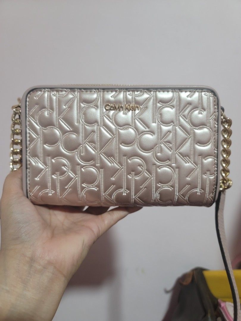 Calvin klein rose gold purse new arrivals