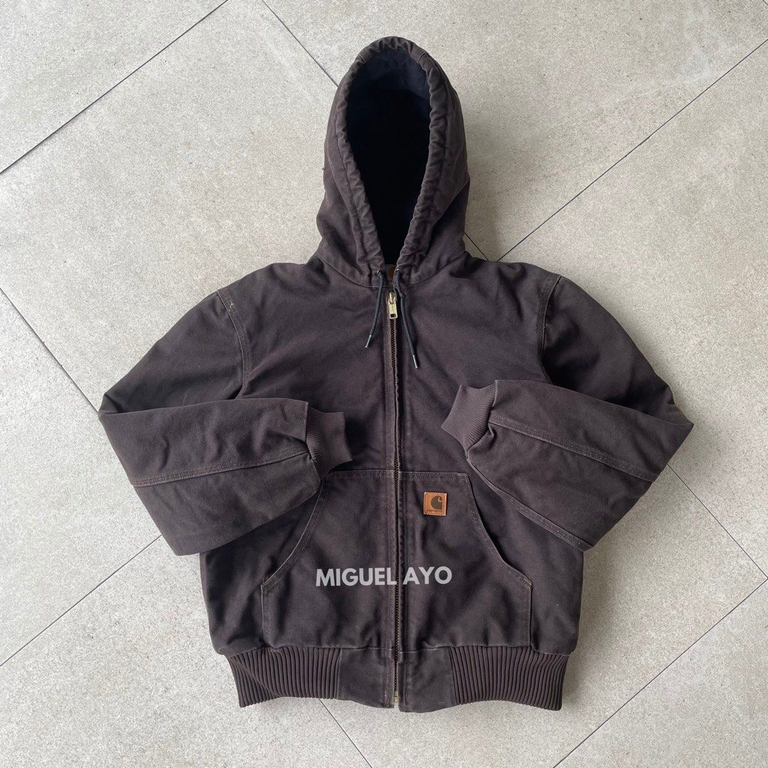 Carhartt J130 Active Jacket Dark Brown Small Men s Fashion Coats Jackets and Outerwear on Carousell