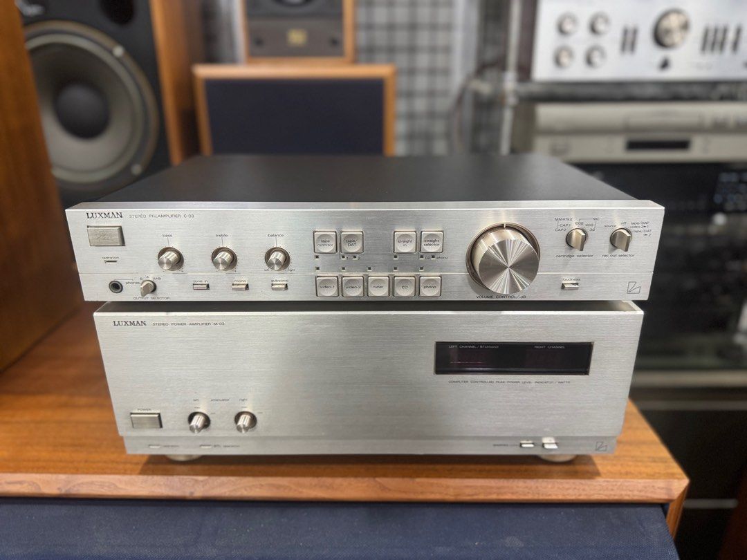アンプ LUXMAN PREAMPLIFIER C-03 Classic Luxman C03 preamp & M03 poweramp, Audio, Soundbars