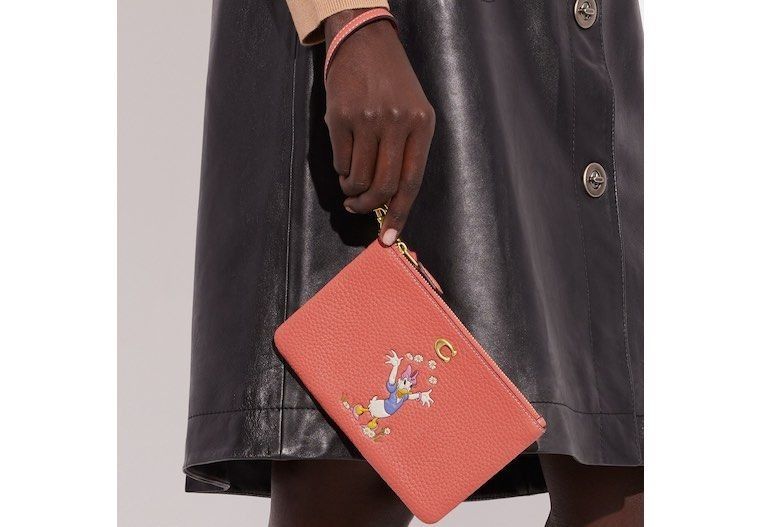 Coach Disney X Coach Small Wristlet In Signature Textile Jacquard