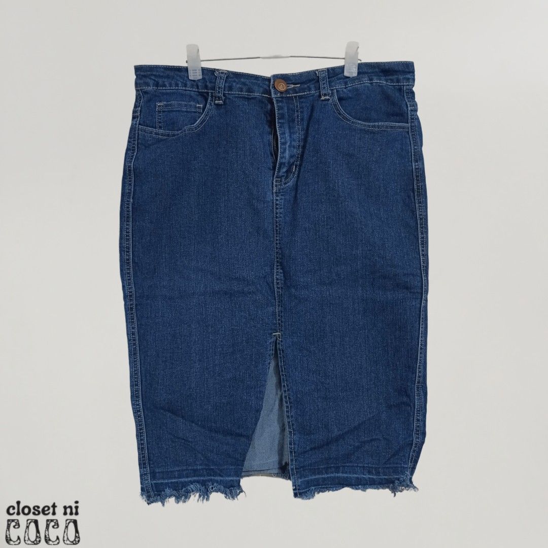 Denim pencil skirt cotton on clearance