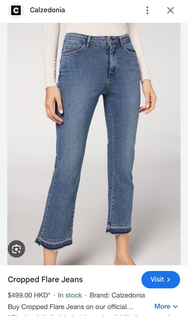 Calzedonia Vaqueros Crop Flare Calzedonia Jeans Cropped Flare