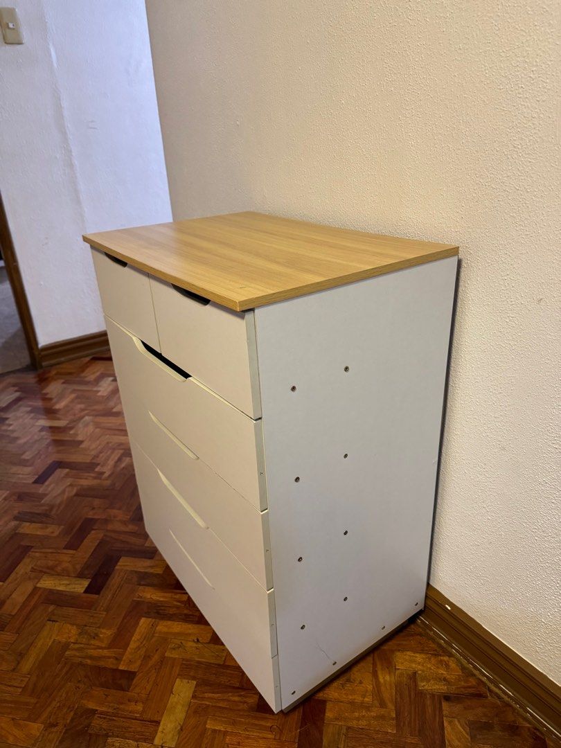 Drawers minimalist | Storage cabinet (Category: Shelves, Cabinets & Racks) located in Makati City. Submitted by nik_a (Listing ID 1328342735, Image 3). Description: -Only Used to store kids art stuff and books -Slightly used, looks new - some drawers are loose, need to just push it back in place but can still hold papers and light books :) Price is negotiable .