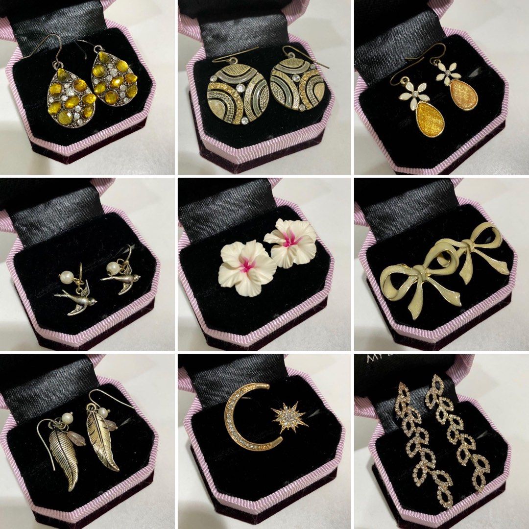 Earring bundle (Category: Earrings) located in Kuala Lumpur. Submitted by 3.1415926535897932384 (Listing ID 1328362179, Image 1). Description: Any 3 for rm15 Any 4 for rm18 Fixed price .