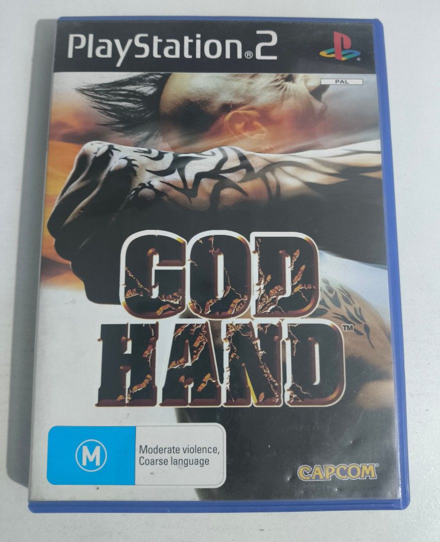 God Hand Ps2 Game(RARE!!!🫣🔥)(WORKING!!) (Category: PlayStation) located in Bangued. Submitted by mastershipper (Listing ID 1328409028, Image 1). Description: God Hand PS2 for only ₱5,000🫣🔥 A must have for collectors🔥 This game is already rare and hard to find🫣 current market value is ₱7,000-₱8,000, you may check online how much one is being sold and how rare this game is. -The disc is still in a very good condition, with few light scratches