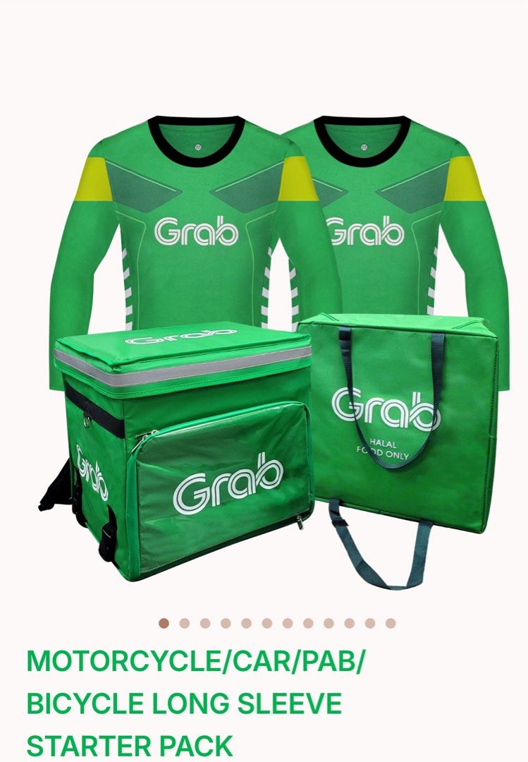 Grabfood Thermal Bag with long sleeve shirt Motorcycles Motorcycle Accessories on Carousell