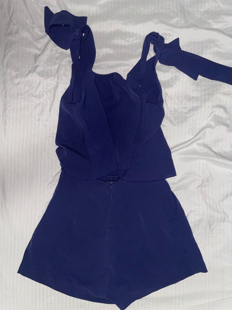 H&m blue romper top
