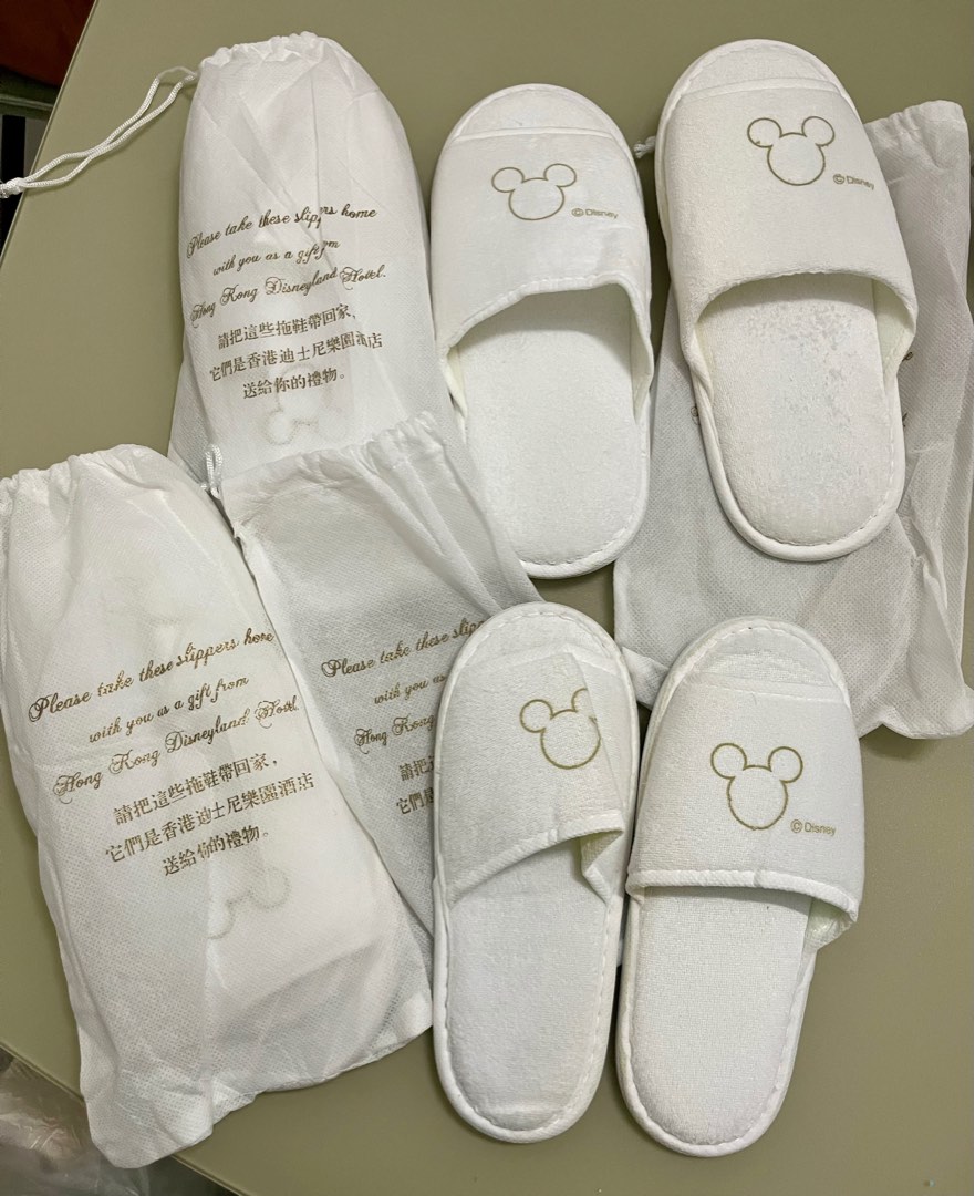 Hongkong disneyland slippers 4pcs. 3pcs 6 7 feet 1 kids 4 8 years old Women s Fashion Footwear Slippers and slides on Carousell