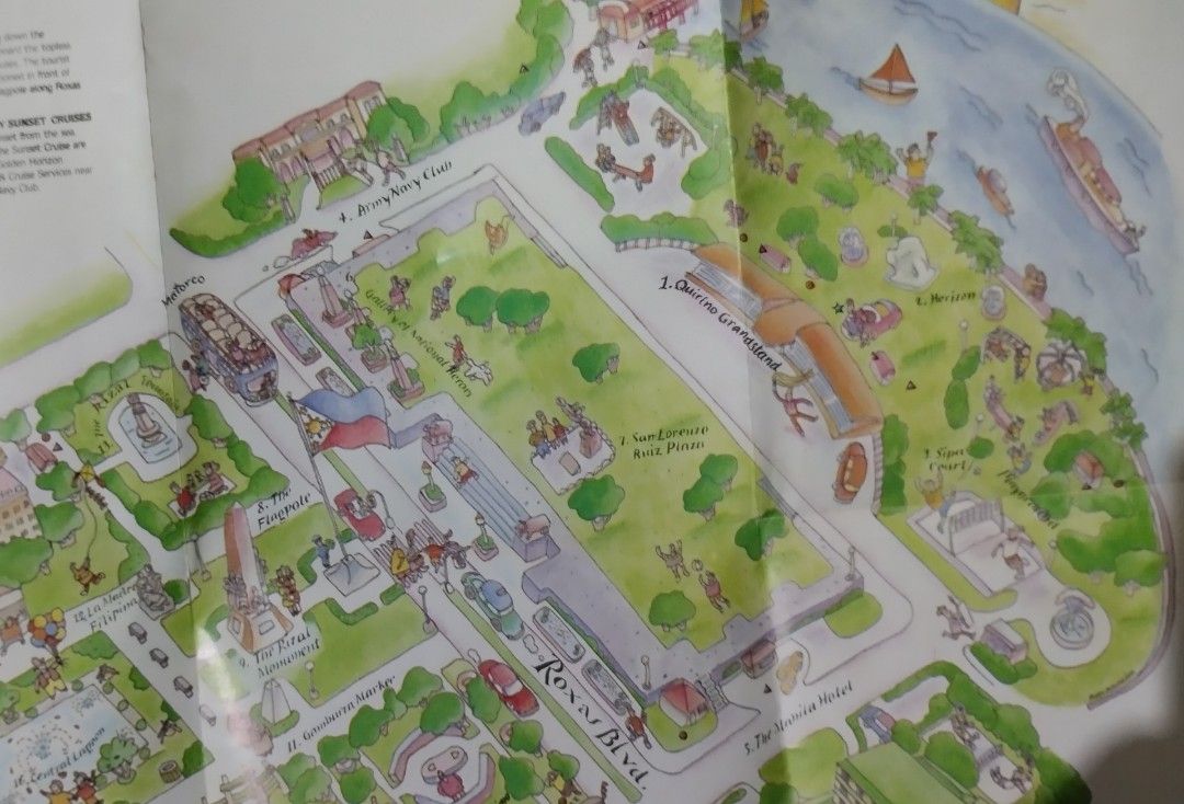 Creative Map Rizal Map of the Walking Tour of Rizal Park and Attractions, Hobbies & Toys ...