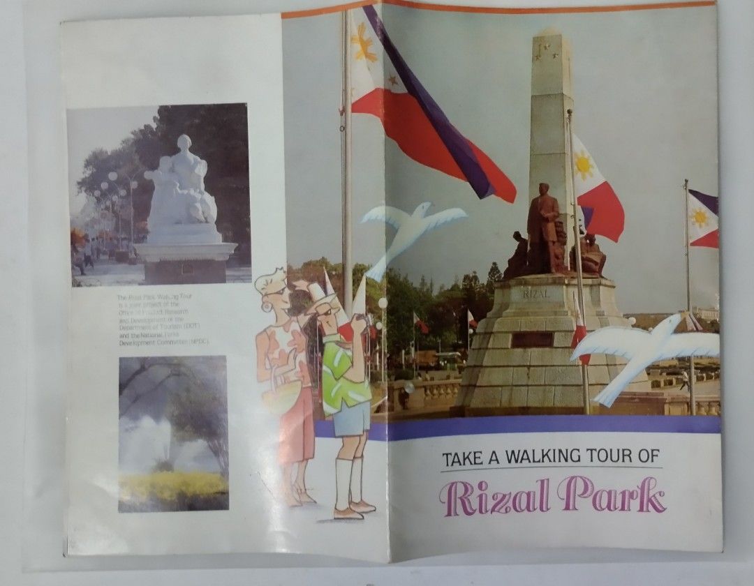 Creative Map Rizal Map of the Walking Tour of Rizal Park and Attractions, Hobbies & Toys ...