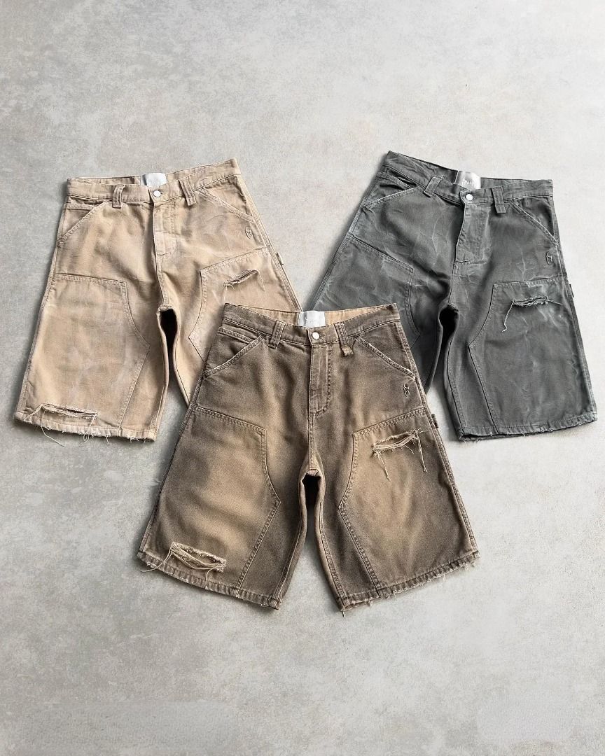 Men Women Punk Ripped Hole Biker Denim Shorts Y2k Vintage Harajuku Wash Knee Length Pants Street Jorts Basketball Shorts Carousell