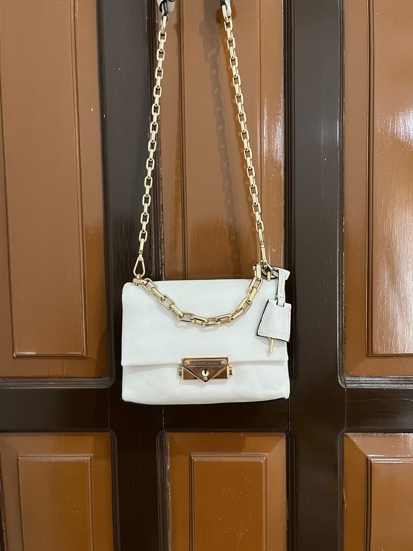 Michael kors MK cece white small crossbody bag tas rantai shoulder sling selempang putih