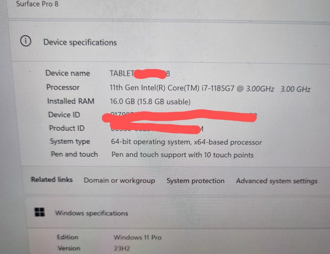 Microsoft Surface Pro 8 i7 16 / 512GB405929127272130561