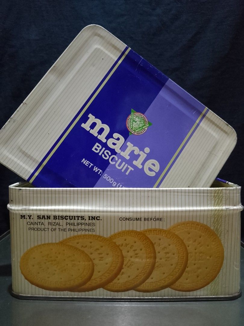 M.Y SAN Biscuits MARIE old Tin can (Category: Food Organization & Storage) located in Davao. Submitted by jeffsantos (Listing ID 1328412729, Image 1). Description: no issues.