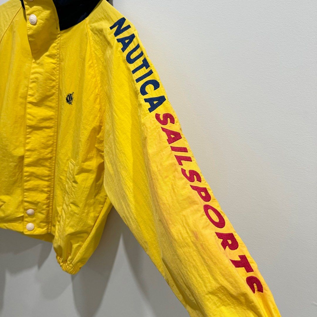 Nautica Windbreaker (Category: Coats, Jackets and Outerwear) located in Caloocan City. Submitted by _seven (Listing ID 1328318770, Image 3). Description: Nautica Windbreaker Details: With packable hoodie Size: M Dimensions: W-23.5 L-25 Condition: 9/10 Minor Issue: Slight bleed stains .