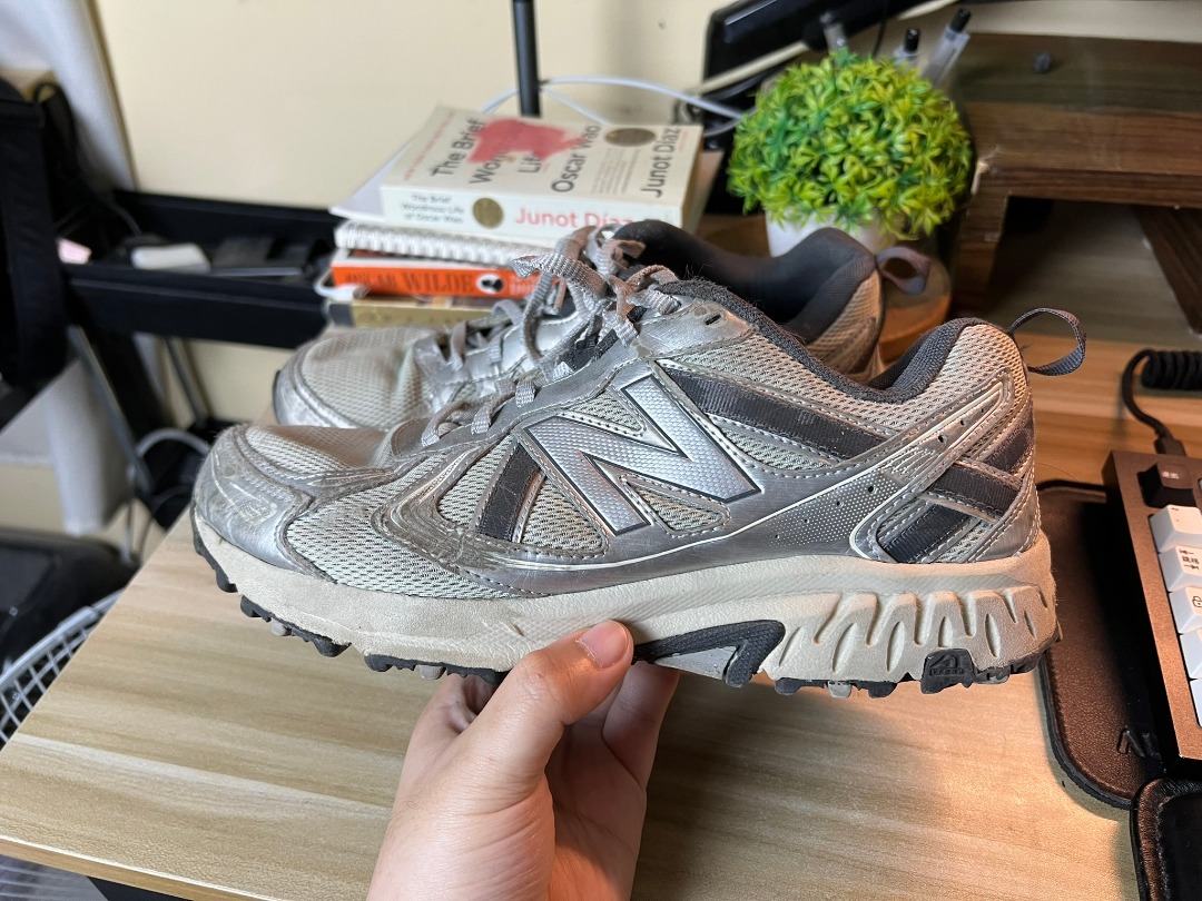 New Balance 410v5 Silver Trail Shoes Men s Fashion Footwear Sneakers on Carousell
