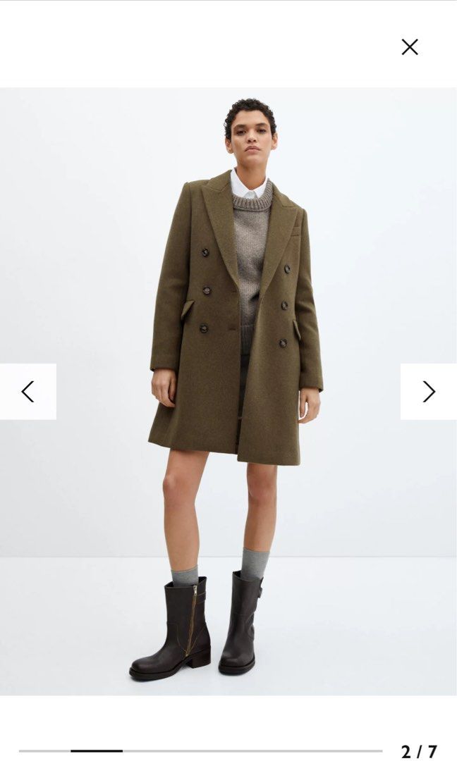 NEW Mango Double Breasted Wool Coat Women s Fashion Coats Jackets and Outerwear on Carousell