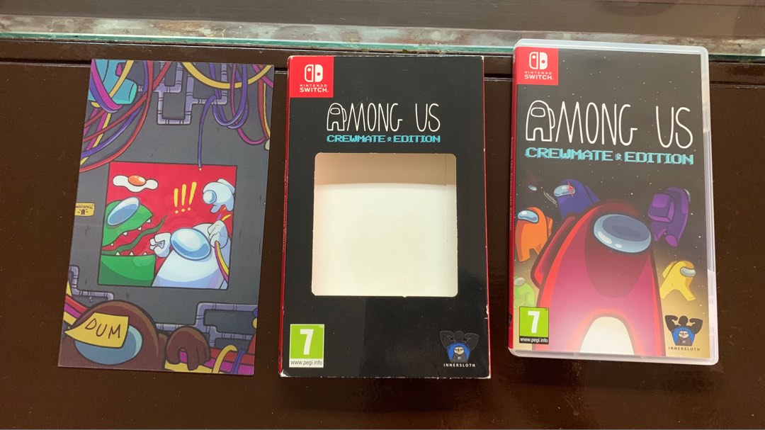Nintendo Switch game Among us with free Pikachu case, Video Gaming