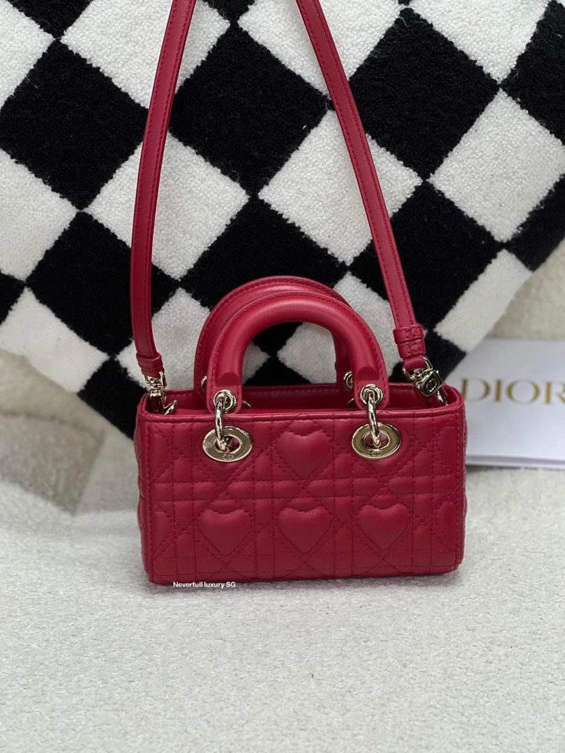 NO NEGO🙏🏻Christian Dior Red Dioramour Lady D-Joy Micro Bag
