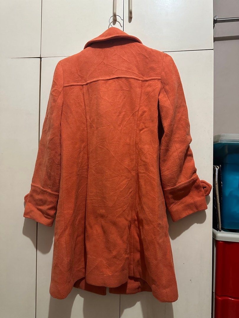 Orange Wool Coat (Category: Coats, Jackets and Outerwear) located in Manila. Submitted by eeceec (Listing ID 1328403977, Image 3). Description: Armanda Orange Wool Coat Best fits Small to Medium Elegant when worn.