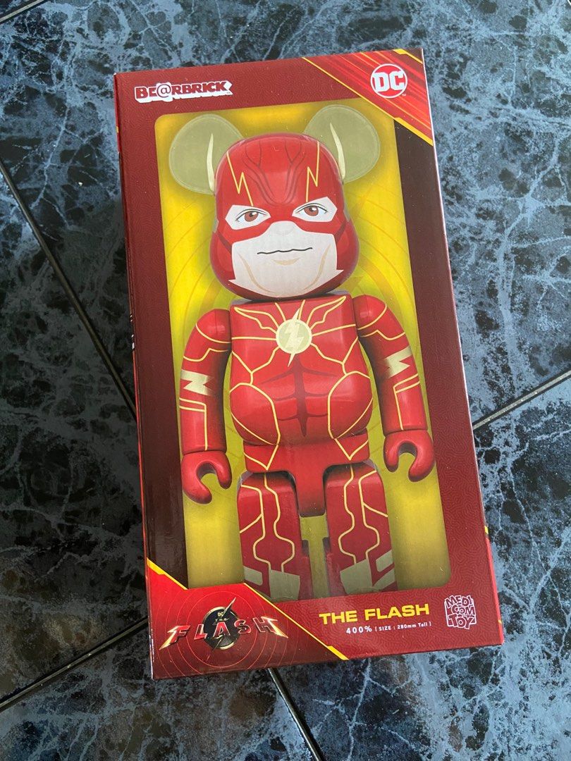 Physical stock 400% The Flash bearbrick be@rbrick, Hobbies & Toys 