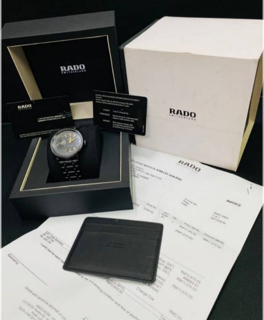 Rado DiaMaster Grande Seconde High Tech Ceramic Black Dial Date Automatic Men s Watch R14127152