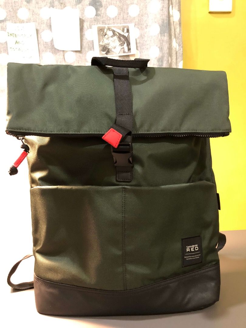 Samsonite Red Glaehn 2.0 Eco Backpack Olive Like New