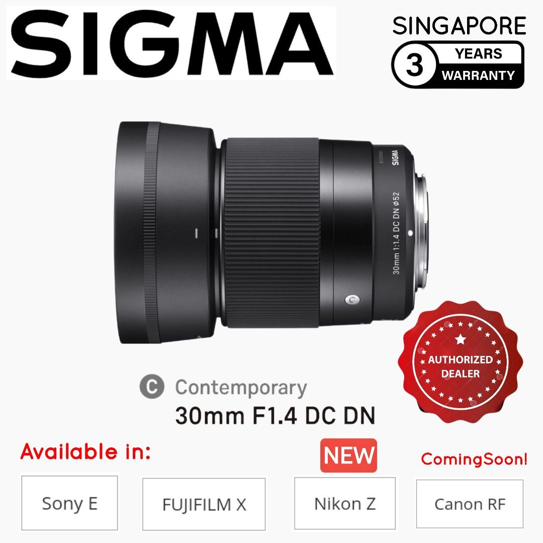 Sigma 30mm DC DN Contemporary APSC Lens for Sony E Fuji X