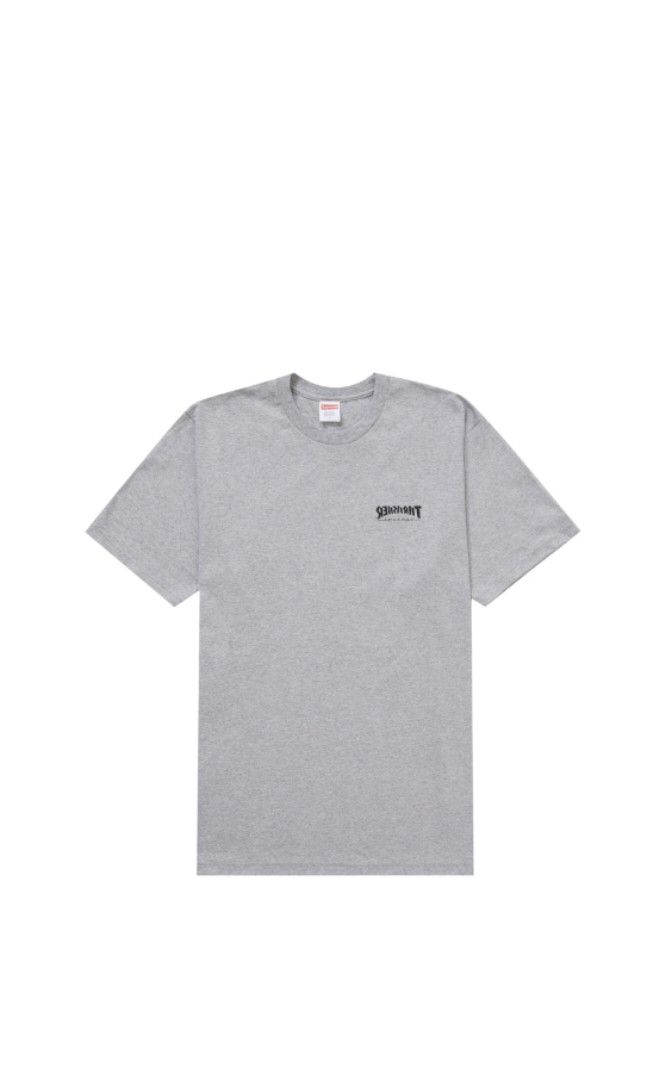 Supreme x Thrasher Cross TeeHeather Grey Supreme x Thrasher Cross