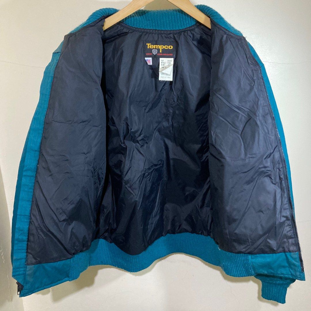 Vintage 80'S Tempco Down Jacket, Men's Size Medium Down (insulation) ocher yellow type Vintage Second Hand