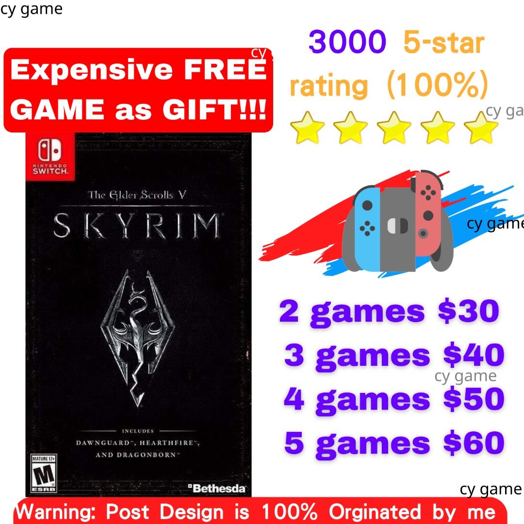 The Elder Scrolls V: Skyrim Nintendo Switch Game, Video Gaming