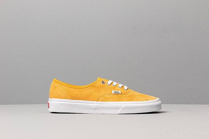 Vans Authentic Mustard Suade (Category: Sneakers) located in Angono. Submitted by kasstuff (Listing ID 1328362254, Image 1). Description: Barely used Size 6.5 womens or 23cm Color may vary due to lighting Color rate 9.5/10 Decluttering.