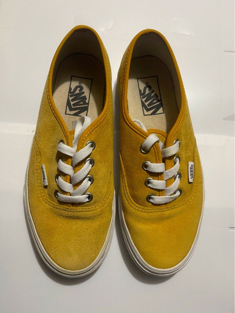 Vans Authentic Mustard Suade (Category: Sneakers) located in Angono. Submitted by kasstuff (Listing ID 1328362254, Image 2). Description: Barely used Size 6.5 womens or 23cm Color may vary due to lighting Color rate 9.5/10 Decluttering.